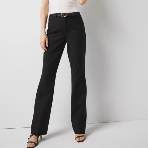 WHBM® Ines Slim Bootcut Comfort Stretch Pants ..SIZE:6R.. COLOR: BLACK.